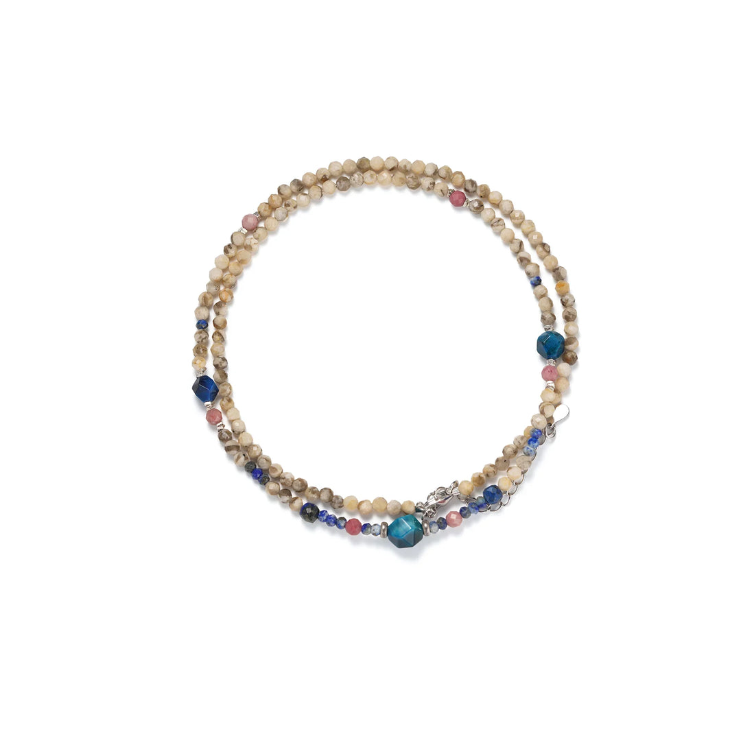 Handmade Beaded Necklace in 925 Sterling Silver - BE FRUITFUL