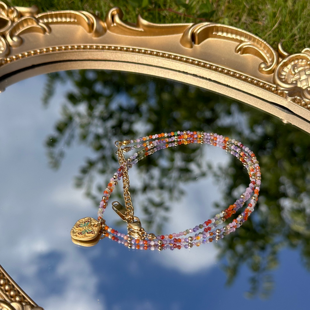 Ftura Handmade Beaded Necklace in 925 Sterling Silver