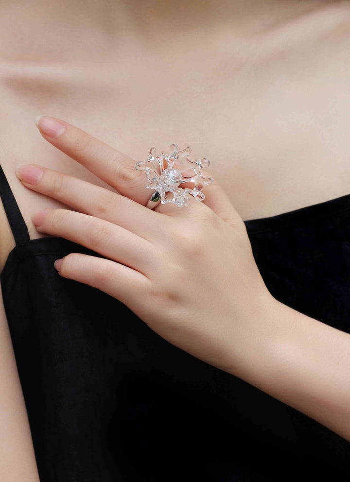 Asymmetrical Bubble Adjustable Ring