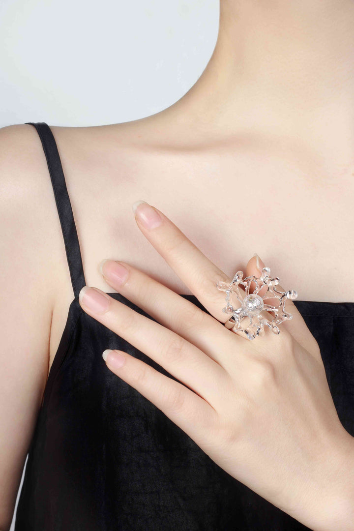 Asymmetrical Bubble Adjustable Ring
