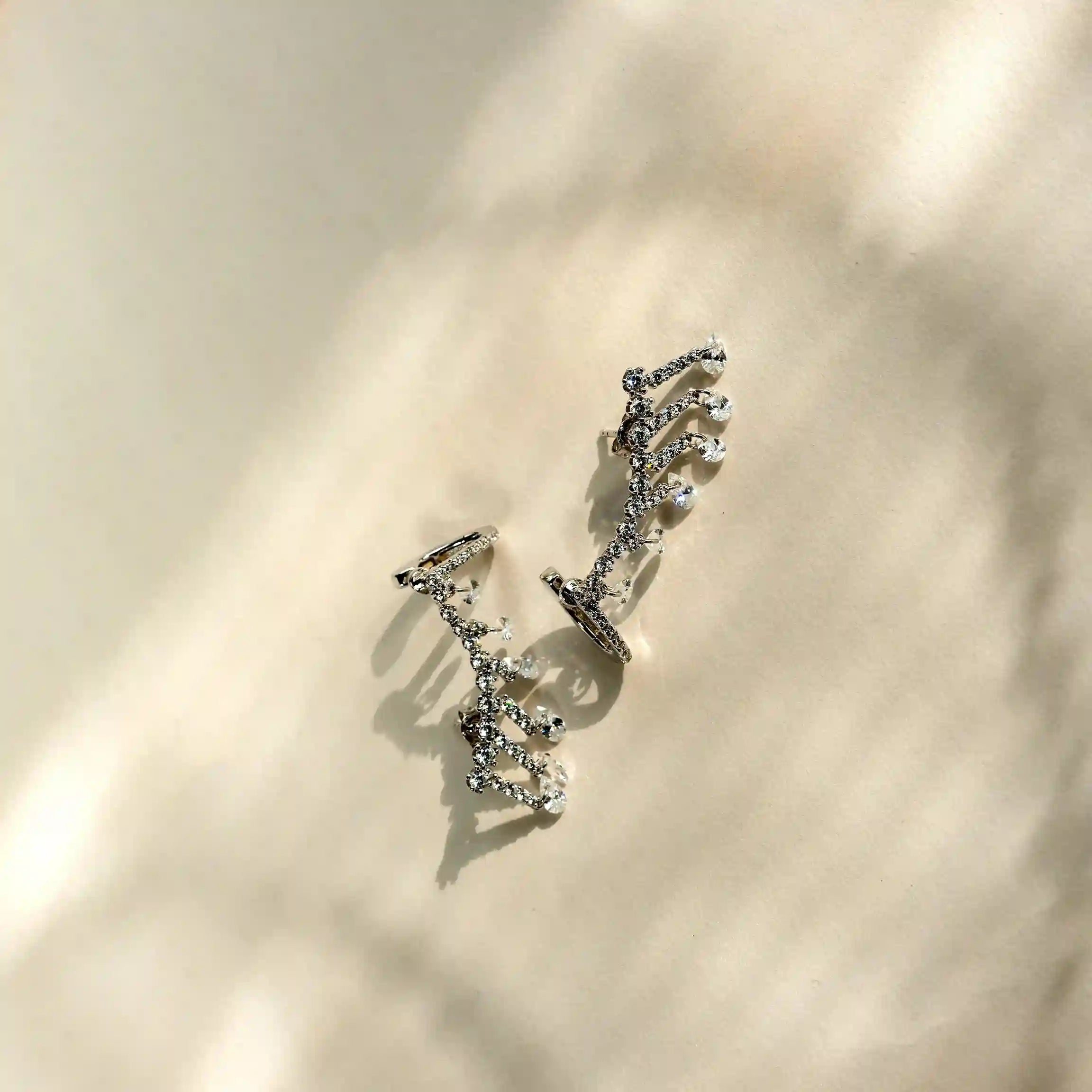 Aureate Vine Earrings in 925 Sterling Silver BE FRUITFUL