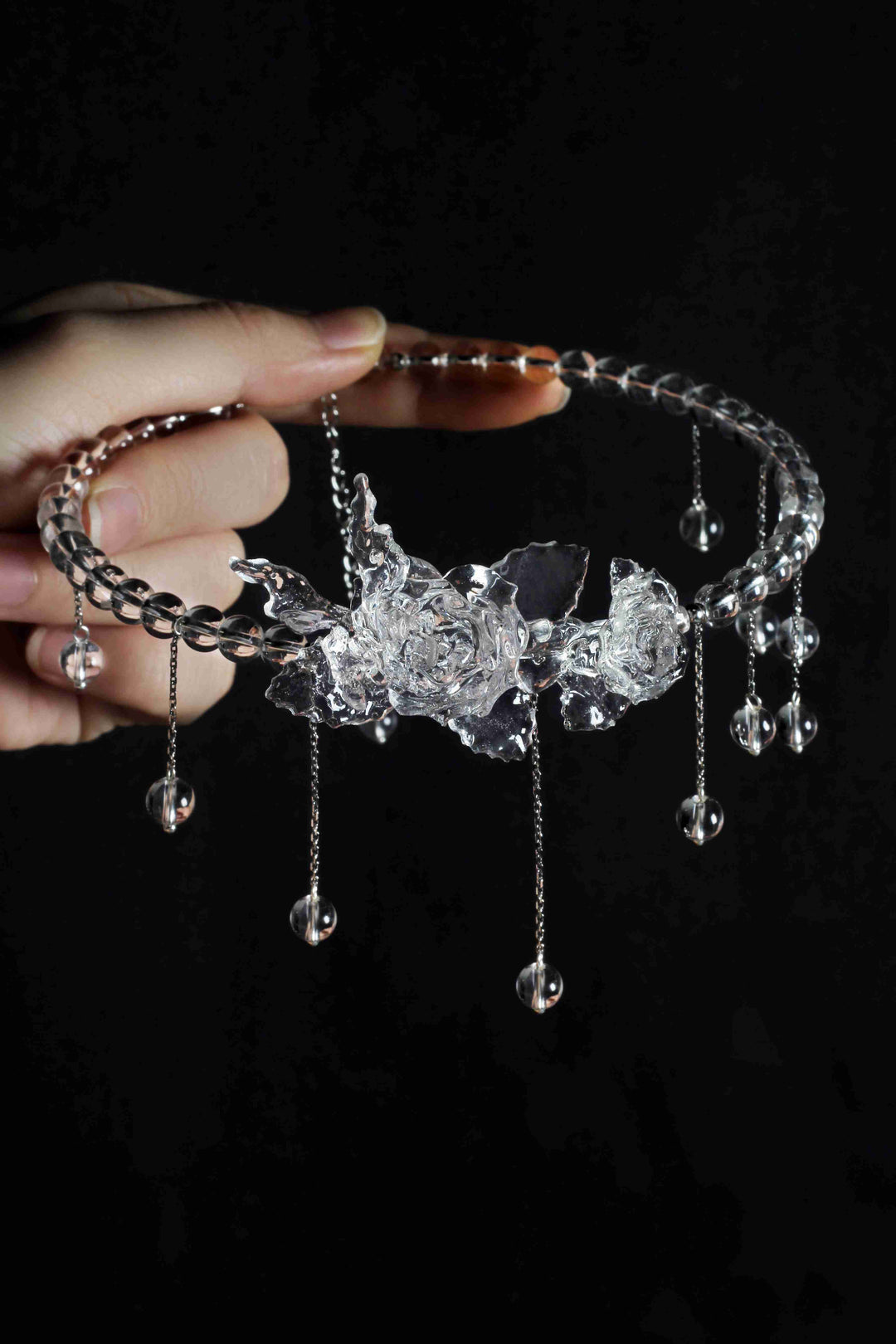 Butterfly & Rose Tassel Choker