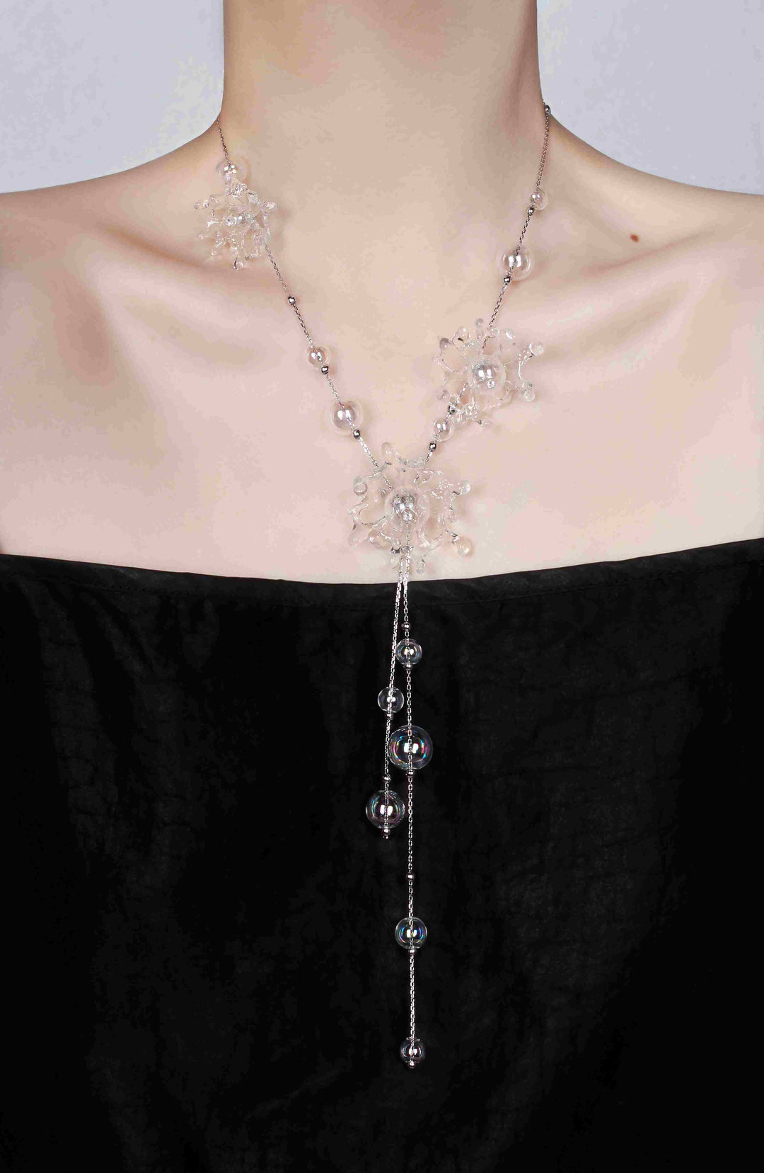 Crystal Splash Resin Necklace