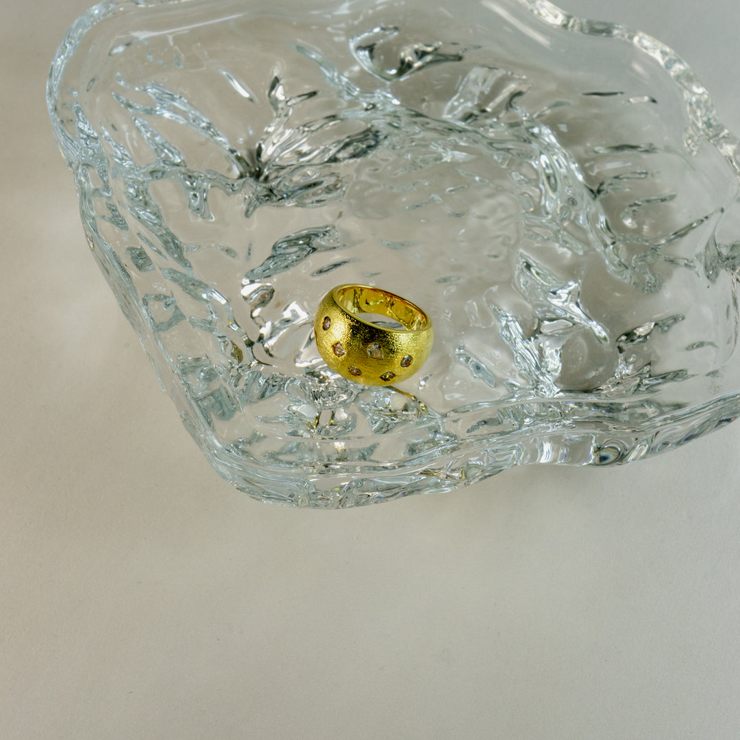 Starry Gold Ring in Gold-Plated Brass - BE FRUITFUL