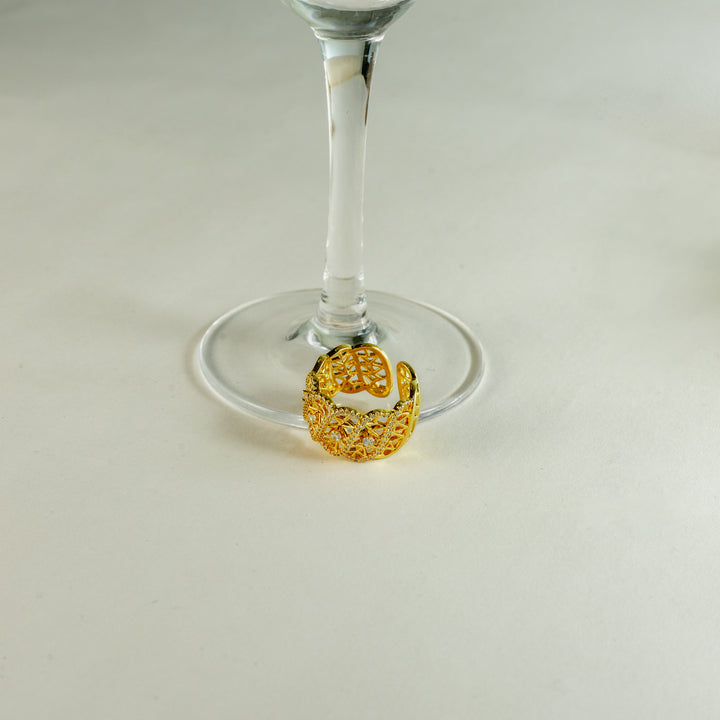 Glod Geometric Ring in Gold-Plated Brass - BE FRUITFUL