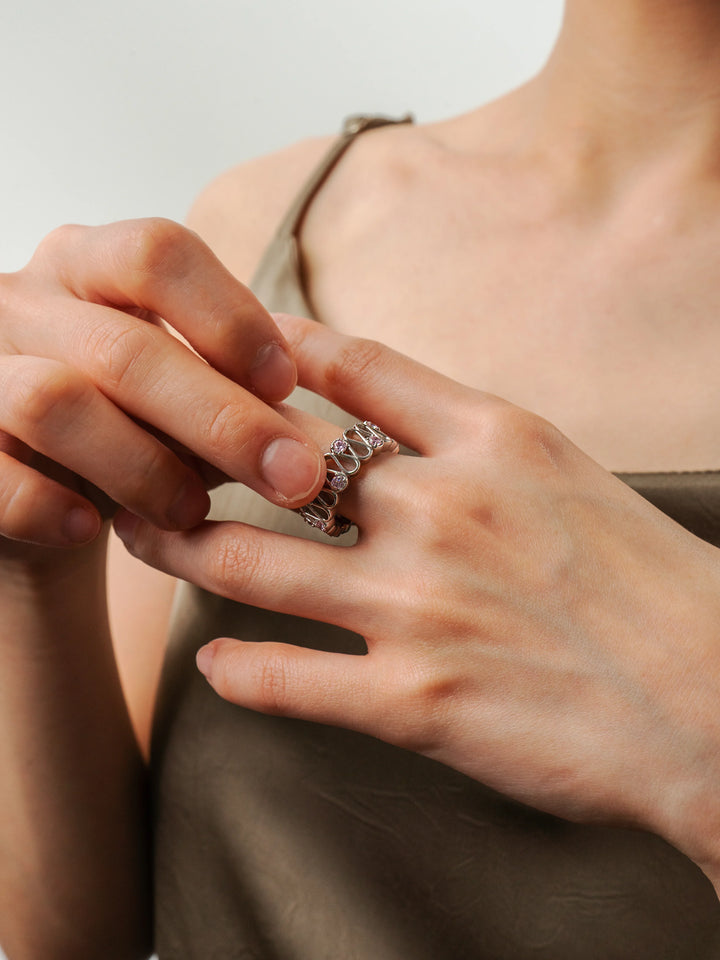 Tidal Bloom Ring in 925 Sterling Silver - BE FRUITFUL