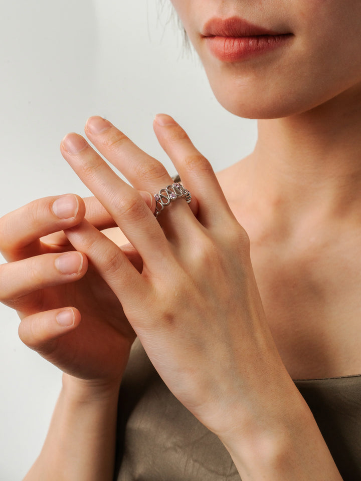 Tidal Bloom Ring in 925 Sterling Silver - BE FRUITFUL