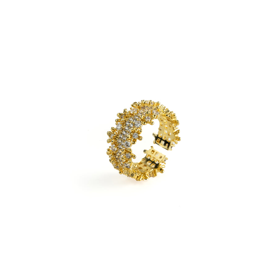 Starburst Ring in Gold-Plated Brass - BE FRUITFUL