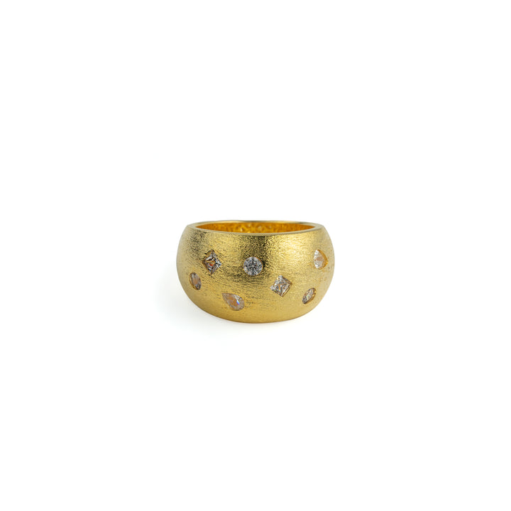 Starry Gold Ring in Gold-Plated Brass - BE FRUITFUL