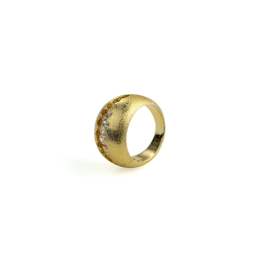 Light Gap Ring in Gold-Plated Brass - BE FRUITFUL