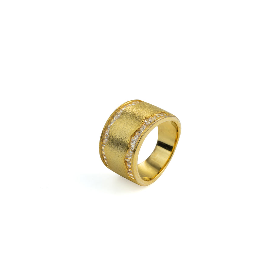 Gold Leaf Ring in Gold-Plated Brass - BE FRUITFUL