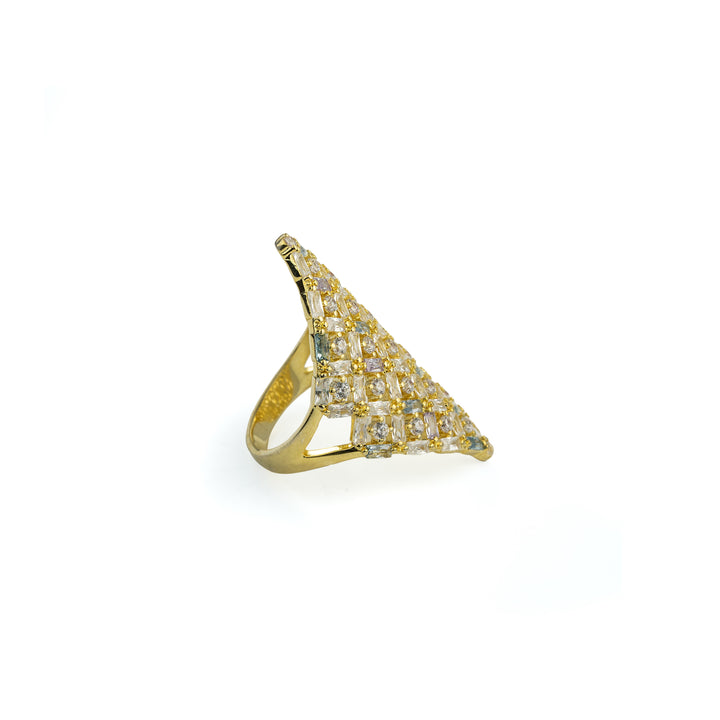 Golden Leaf Ring in Gold-Plated Brass - BE FRUITFUL