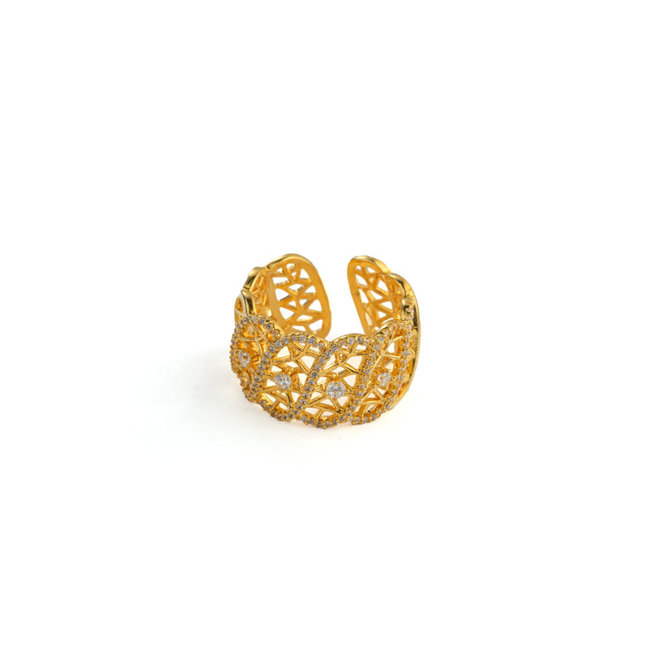 Glod Geometric Ring in Gold-Plated Brass - BE FRUITFUL