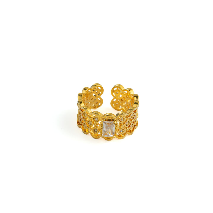 Secret Bloom Ring in Gold-Plated Brass - BE FRUITFUL