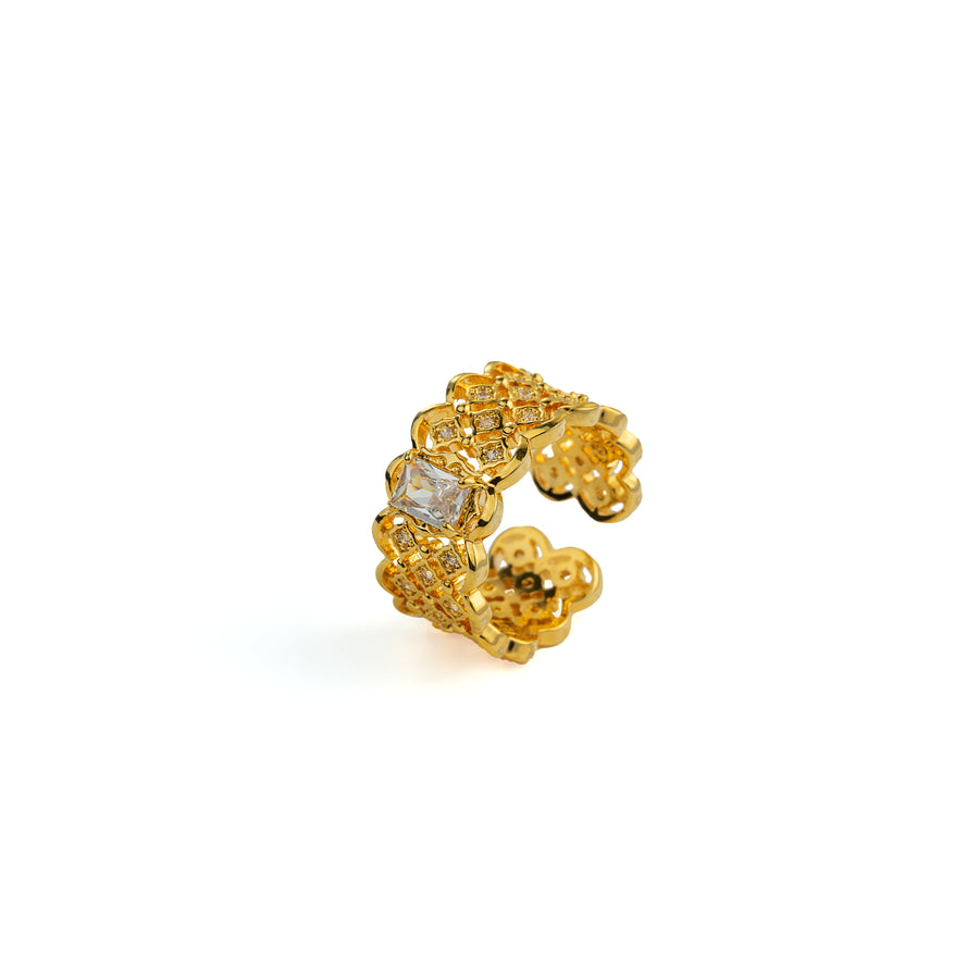 Secret Bloom Ring in Gold-Plated Brass - BE FRUITFUL