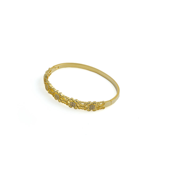 Entwined Flowers Bracelet in Gold-Plated Brass - BE FRUITFUL