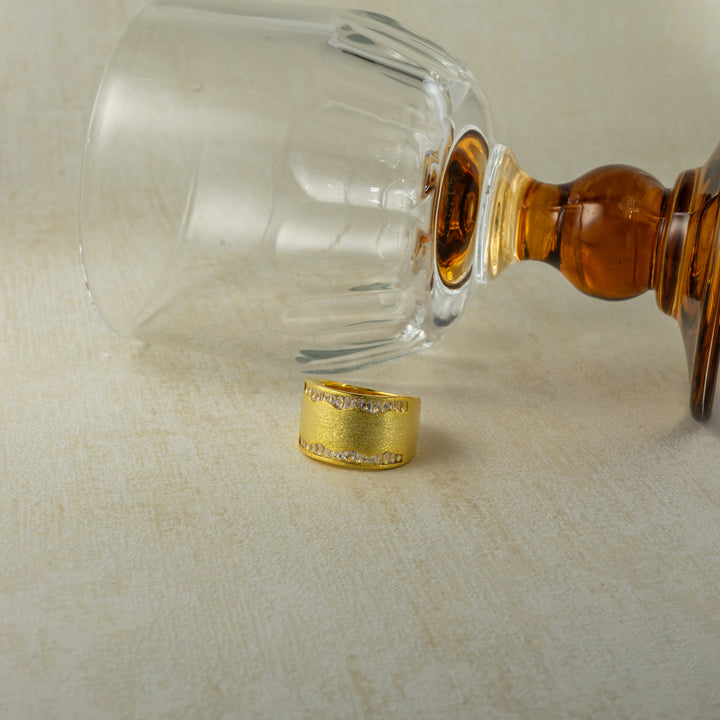 Gold Leaf Ring in Gold-Plated Brass - BE FRUITFUL