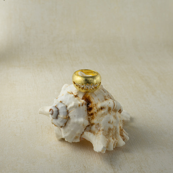 Light Gap Ring in Gold-Plated Brass - BE FRUITFUL