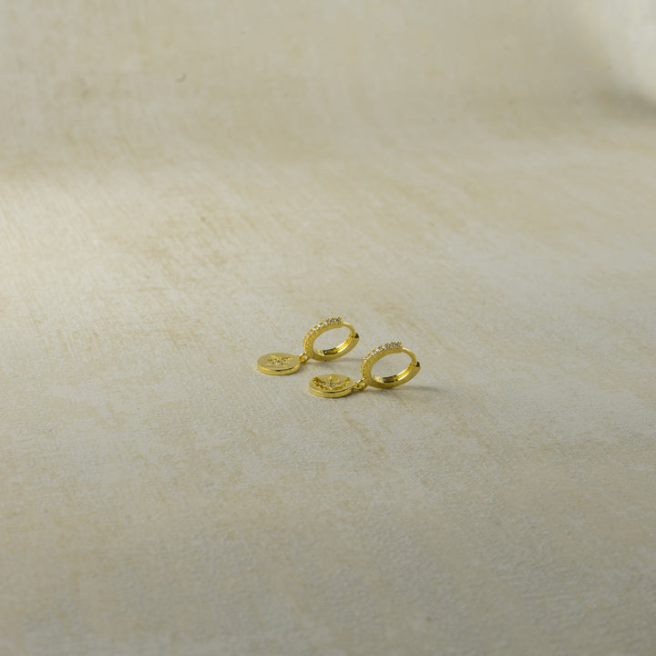 Twinkling Starlet Earrings in Gold-Plated Brass - BE FRUITFUL