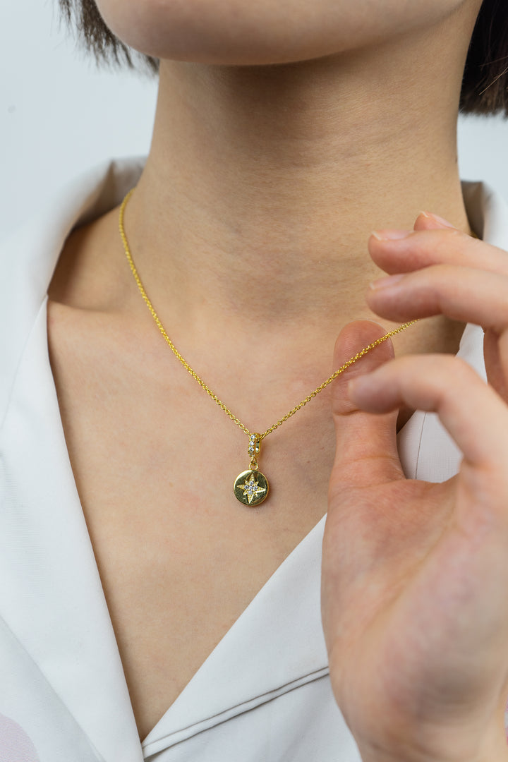 Star Shine Necklace in Gold-Plated Brass - BE FRUITFUL