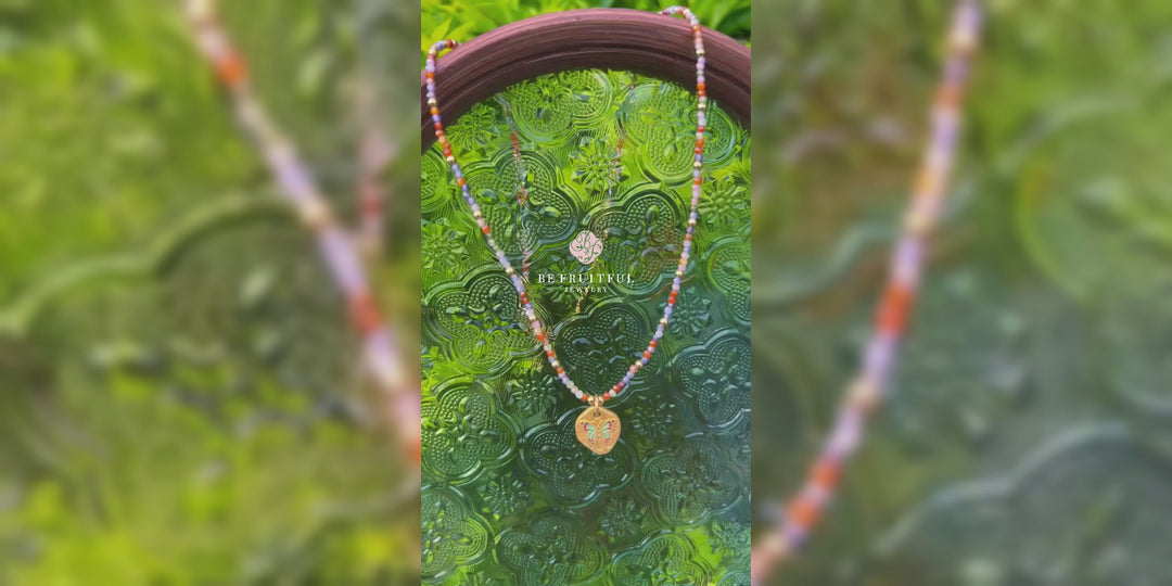 Ftura Handmade Beaded Necklace in 925 Sterling Silver