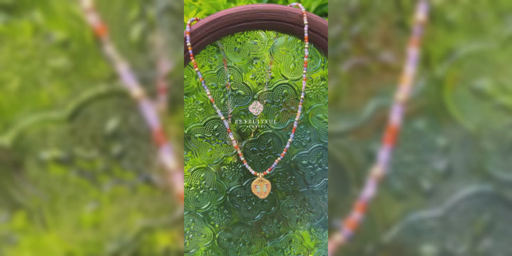 Ftura Handmade Beaded Necklace in 925 Sterling Silver