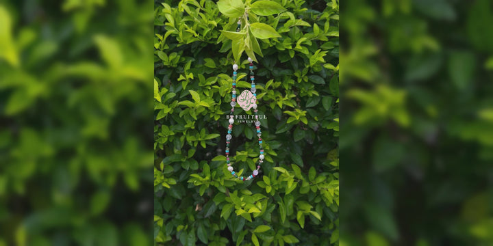 Arco-baleno Handmade Beaded Necklace in 925 Sterling Silver